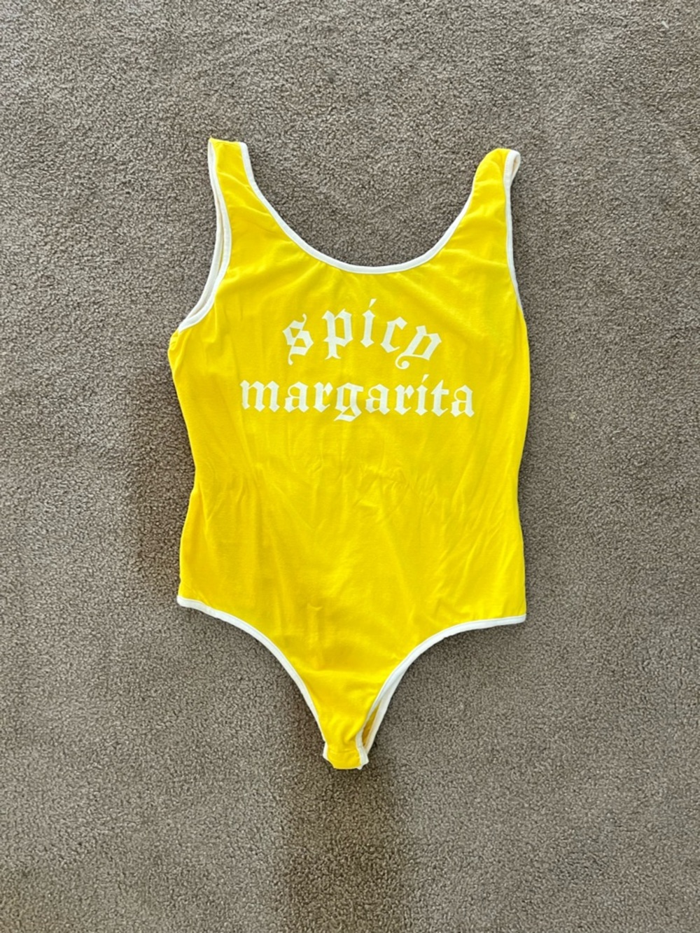 Yellow 'spicy margarita' bodysuit